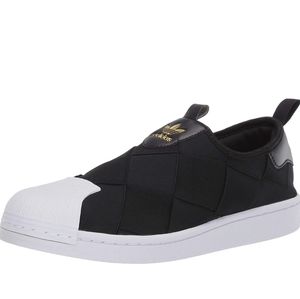 Adidas Superstar slip-on shoes-Black, 8.5W